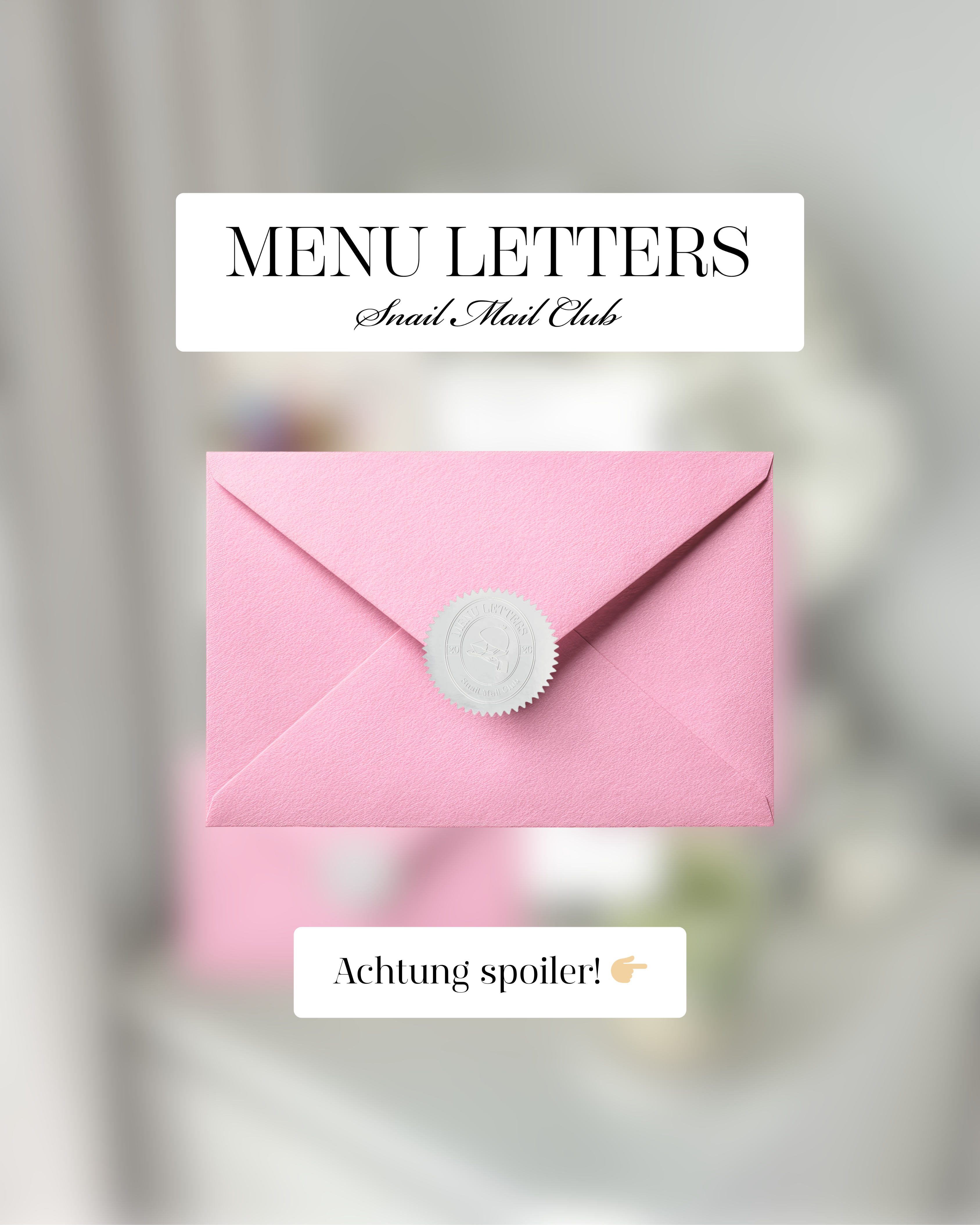 Menu Letters - April Edition